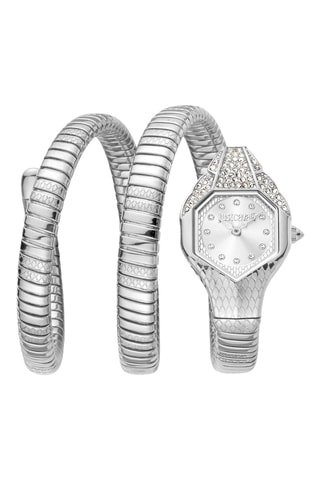 Montre à quartz en acier et cristaux tchèques - Argenté