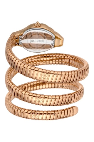 Montre à quartz en acier et cristaux tchèques - Doré rose et argenté