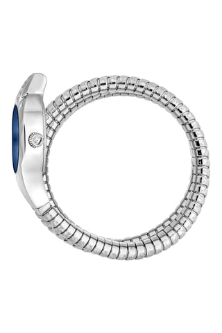 Montre à quartz en acier et cristaux tchèques - Argenté et bleu roi