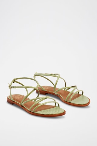 Sandales en cuir - 
Vert