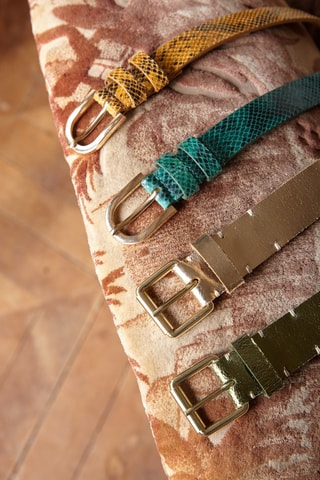 Ceinture en cuir de buffle - 
Vert