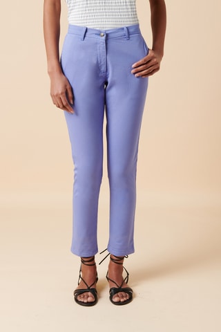 Pantalon en coton biologique - 
Lilas