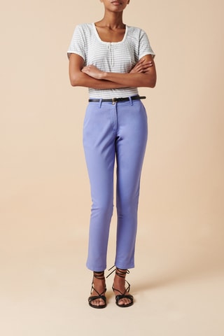 Pantalon en coton biologique - 
Lilas