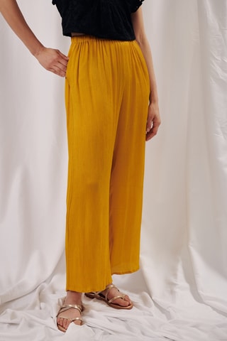 Pantalon palazzo - 
Moutarde