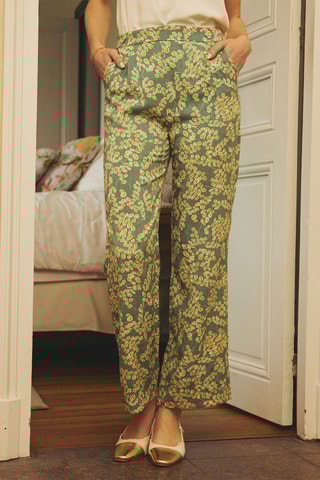 Pantalon taille haute Poete - Vert