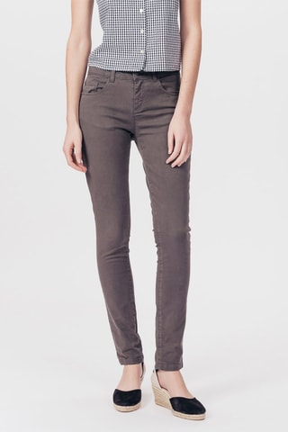 Pantalon slim Pagode Kaki