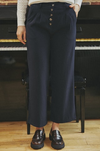 Pantalon droit 7/8 Paulette - Bleu