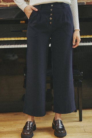 Pantalon droit 7/8 Paulette - Bleu