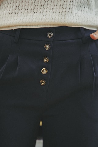 Pantalon droit 7/8 Paulette - Bleu
