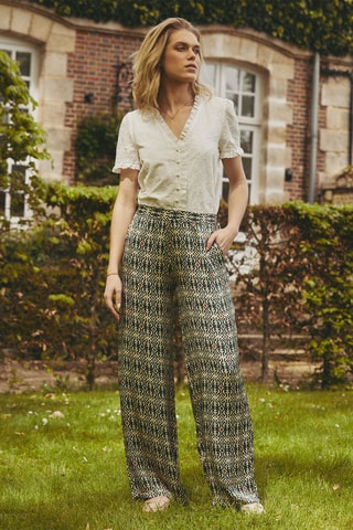 Pantalon droit taille haute Penelope - Beige
