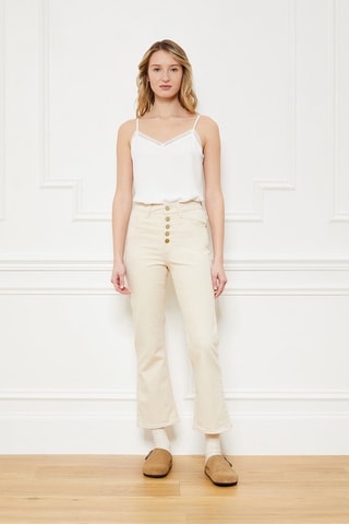Jean 7/8 taille haute Palmira - Beige