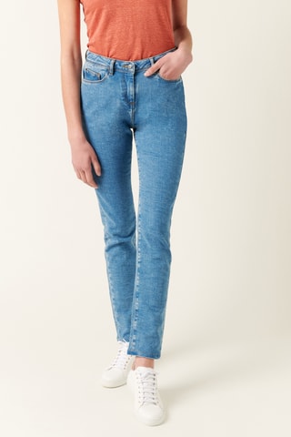 Jean droit en coton biologique - 
Bleu