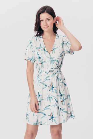 Robe patineuse Rolava - Blanc et bleu