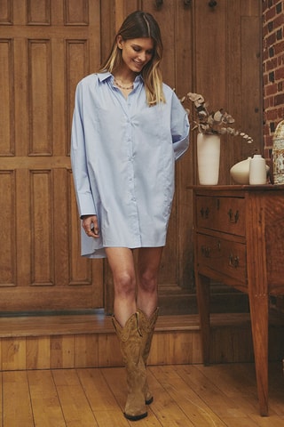 Robe chemise relaxed Rise - Bleu