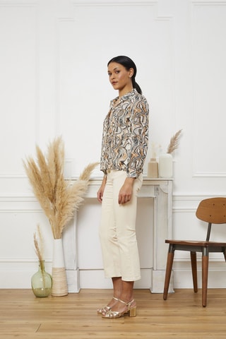 Chemisier Camela - Noir et beige