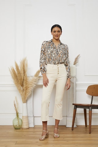 Chemisier Camela - Noir et beige