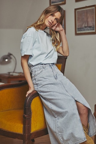 T-shirt oversize Adelle - Bleu