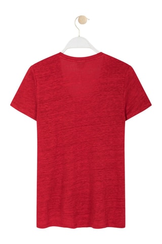 T-shirt en lin - 
Rouge