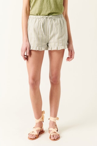 Short relaxed Isida - Kaki et blanc