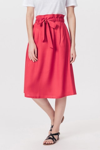 Jupe droite taille haute Jumping Rouge
