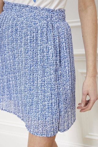 Jupe plissée taille haute Jiselina - Bleu