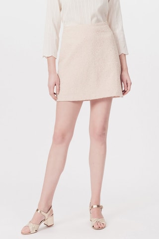 Minijupe taille haute Juillet Ecru