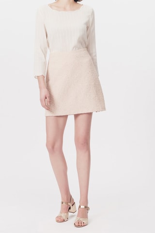 Minijupe taille haute Juillet Ecru