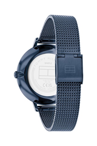 Stalen Quartz Horloge Florence - Blauw en Goudkleurig