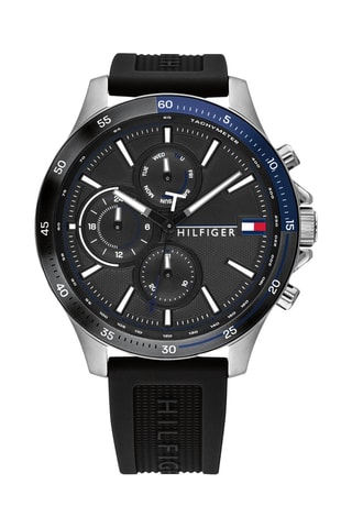 Silicone Quartz Horloge Bank - Tachymeter - Zwart
