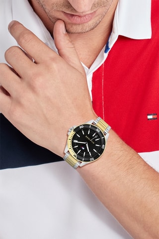 Stalen Quartz Horloge Logan - Zilverkleurig en Goudkleurig