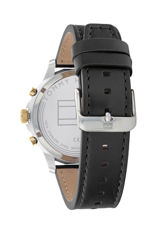 Leren Quartz Horloge Henry - Zwart en Goudkleurig