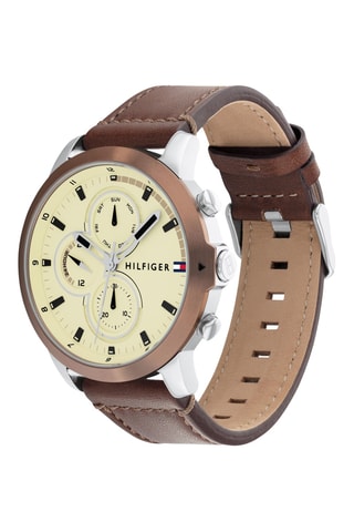 Leren Quartz Horloge Jameson Le - Bruin
