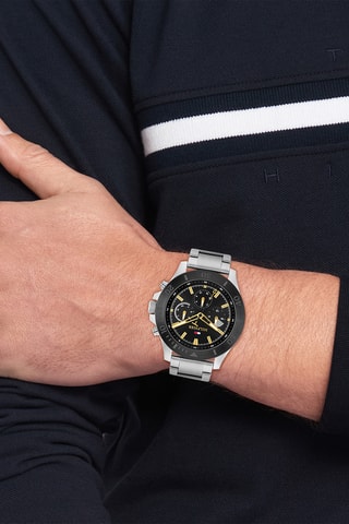 Stalen Quartz Horloge Bryan - Zilverkleurig en Zwart