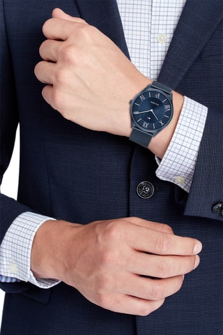 Stalen Quartz Horloge Becker - Blauw