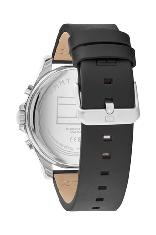 Leren Quartz Horloge Lance - Zwart