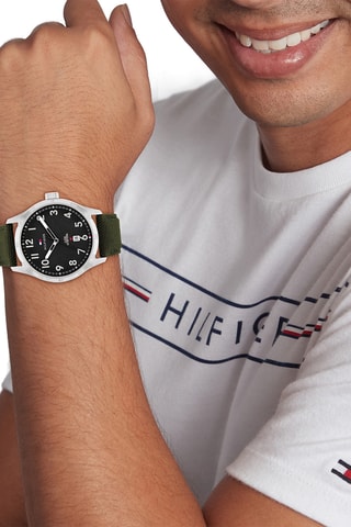 Cordura Quartz Horloge Forrest - Groen en Zilverkleurig