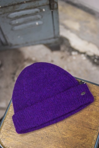 Gorro de lã Hood Plain - Violeta