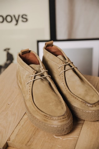 Sapatos de vela em nobuck Keo Suede - Bege