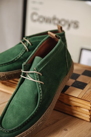 Sapatos de vela em nobuck Keo Suede - Verde
