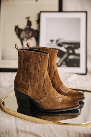 Bottines en nubuck Teresa Suede - Camel