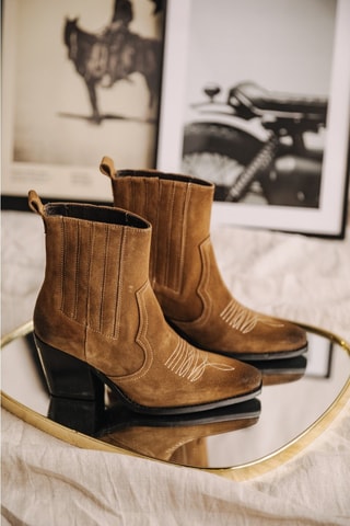 Bottines en nubuck Teresa Suede - Camel