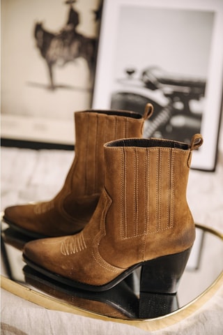 Bottines en nubuck Teresa Suede - Camel