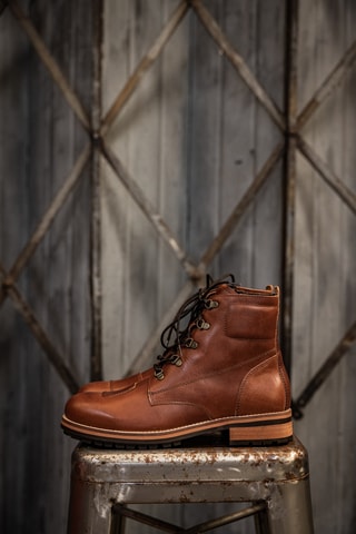 Bottines en cuir Teresa Flame - Cognac