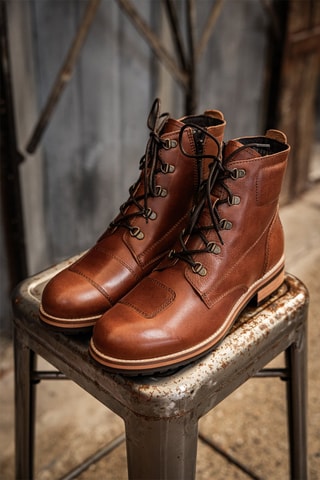 Bottines en cuir Teresa Flame - Cognac