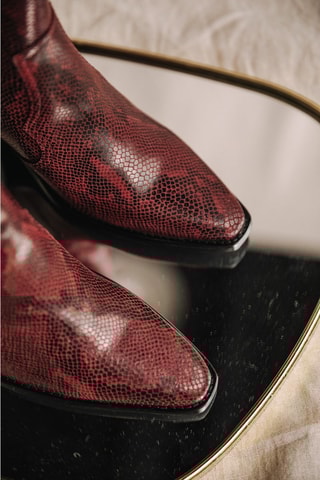 Bottines en cuir Teresa Phyton - Bordeaux
