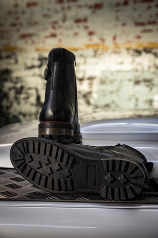 Botins em couro Bram - Preto