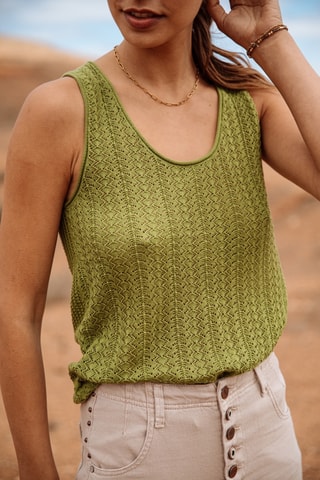 Camisola de alças Dulcia Pointelle - Verde
