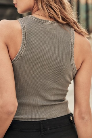 Camisola de alças Doriane Rib - Preto