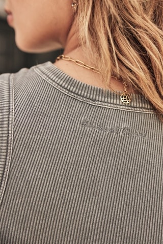 Camisola de alças Doriane Rib - Preto