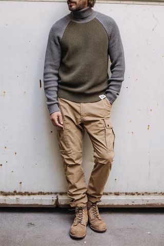 Camisola em lã Altair Pike - Verde-azeitona e cinzento